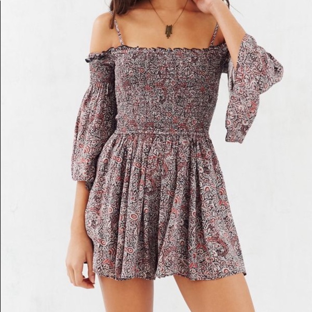 UO Ecote Lula Off The Shoulder Romper